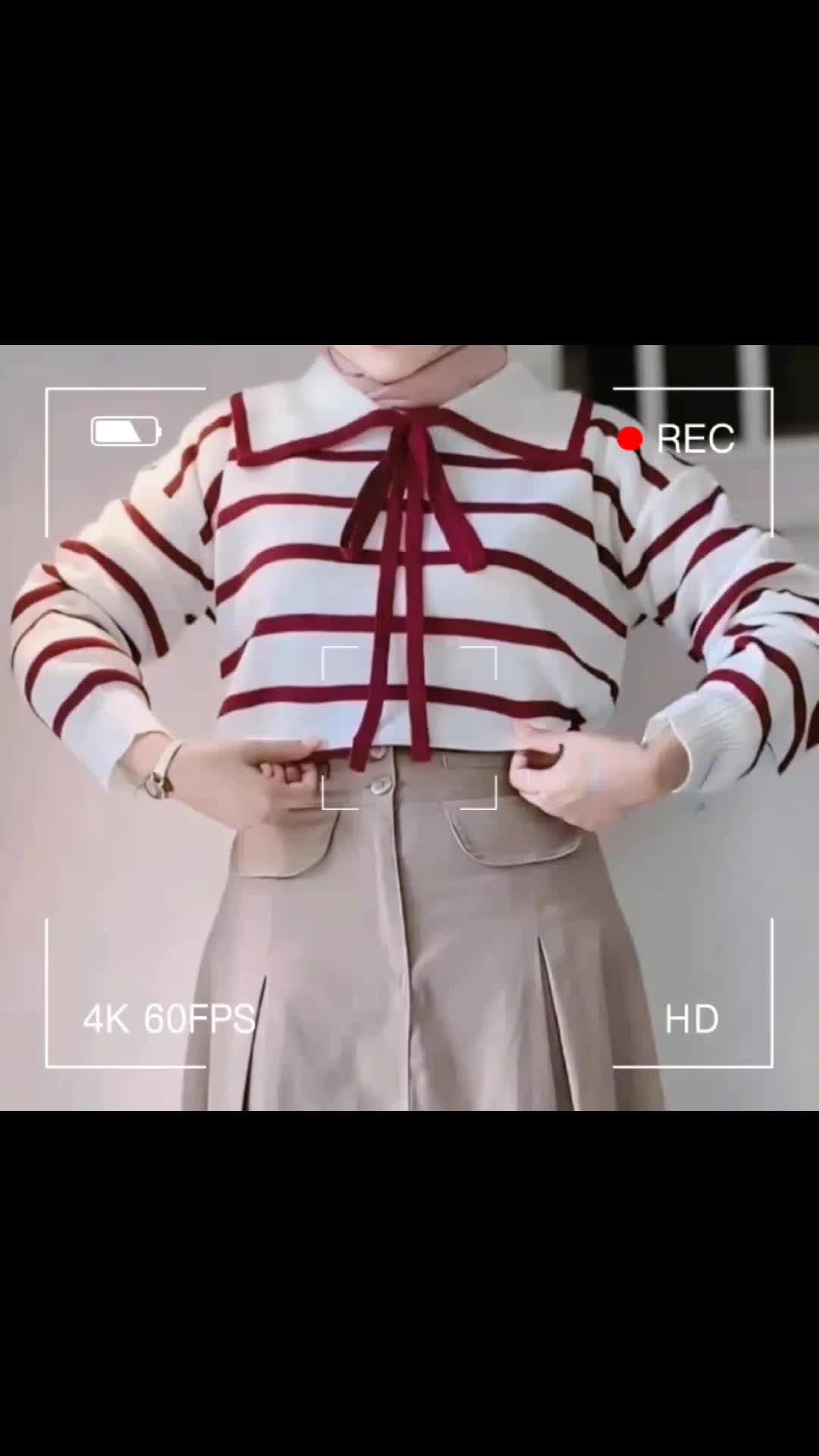 naira rajut atasan baju  wanita kerah vita Fit Panjang Sweater Tebal Top