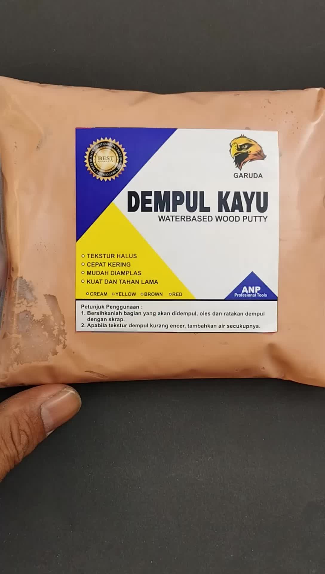 Garuda Plamir Dempul kayu hemat langsung pakai untuk segala kayu keras mudah diamplas Wood