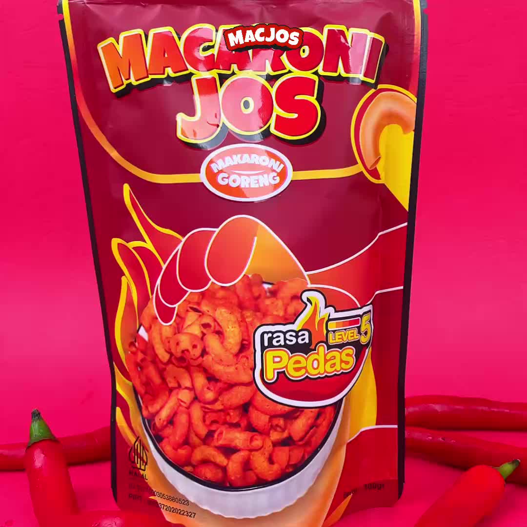 MACJOS Makaroni Melehoy - Isi 120gr Cemilan Makaroni