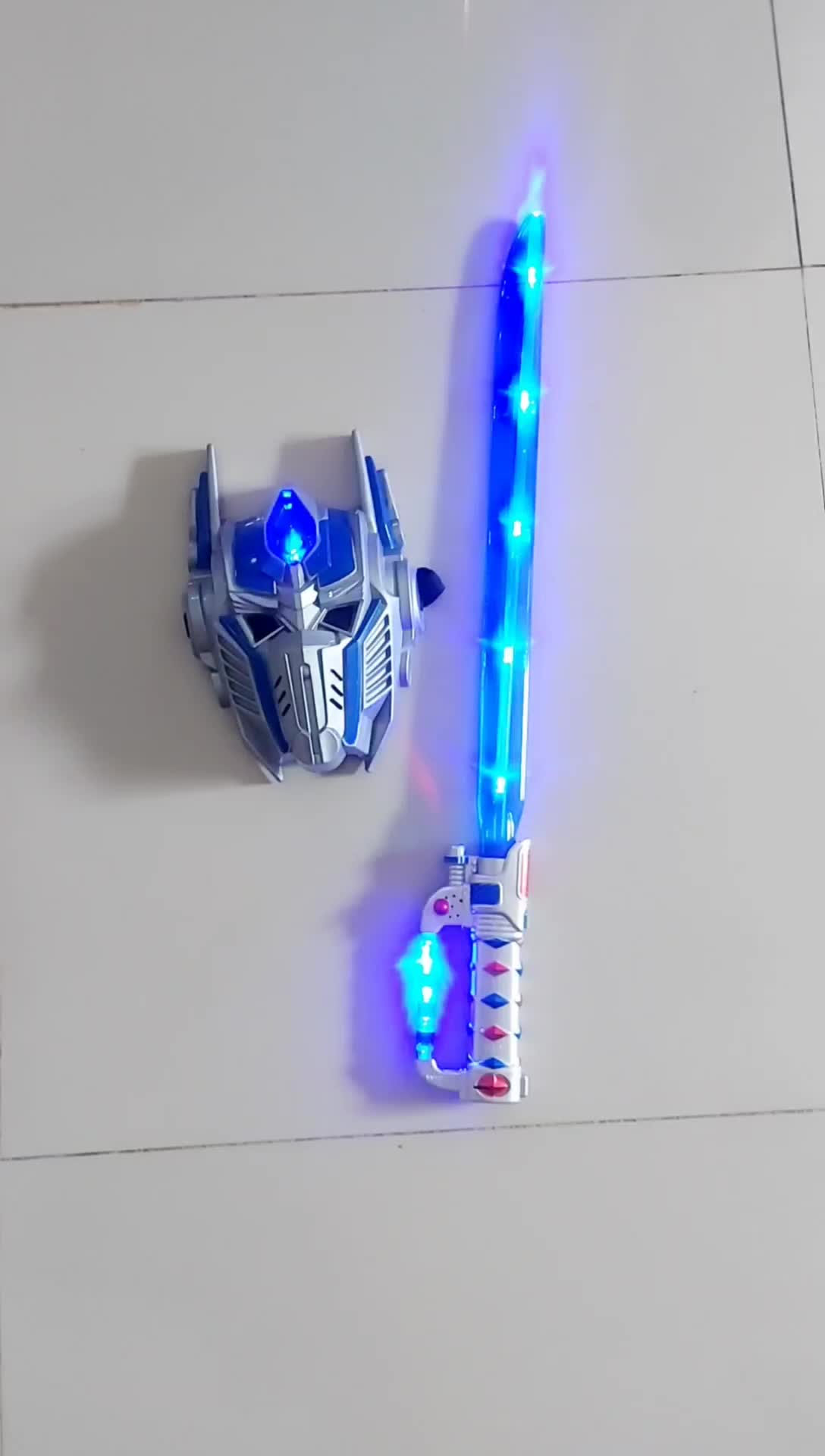 Mainan Set Topeng & Pedang Transformers Ada Lampu& Suara - Paket Mainan Cosplay Optimus Prime Baterai Koleksi Anak Laki Cowok