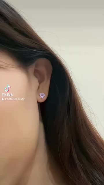 anting Love Hati Anti infeksi Medical Anti-alergi Keramik Biomimetic Ceramic Earring Hypoallergenic Earstud Retro Casual aksesoris wanita Klasik y2k cantik