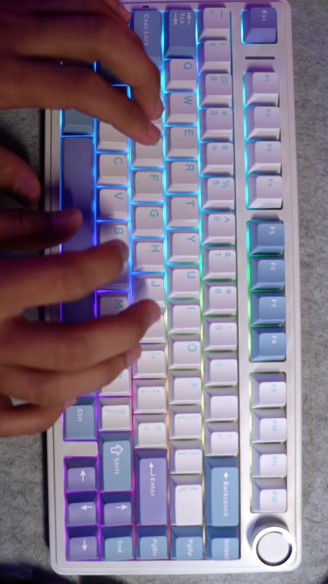 [24 HOURS SHIP] AULA F75 Gasket Mechanical Keyboard 3 Mode Connection RGB - Garansi 1 Tahun Computer Pc Led Plastic