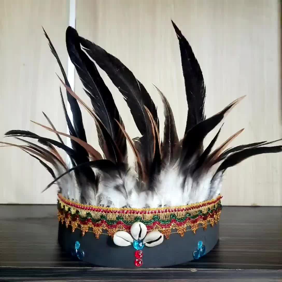 Asesoris Topi Bulu Adat Papua {Bulu Premium}