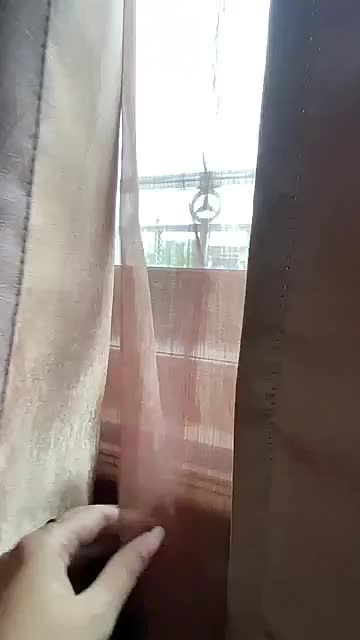 Vitrase Lapisan Gorden jendela pintu Warna coklat Tirai Puring Hordeng Tahan Pudar White Plisket Curtain