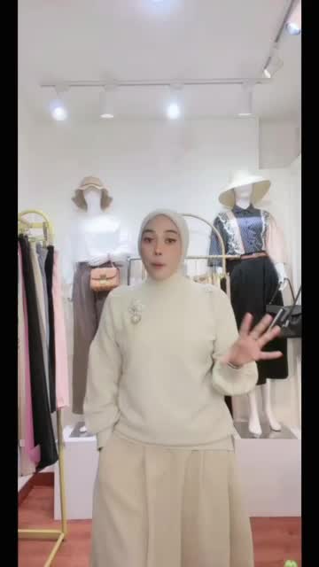 AYRASIGNATURE | KNIT LENGAN PUFF PEARL IMPORT PREMIUM BKK