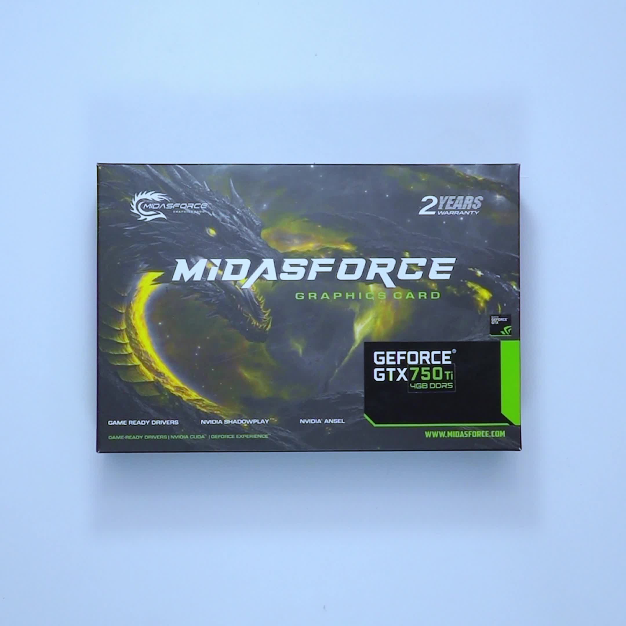 VGA Midasforce Nvidia GTX 750Ti GDDR5 128bit 4GB ATX Garansi 2 Tahun Pc Cards Komputer Desktop