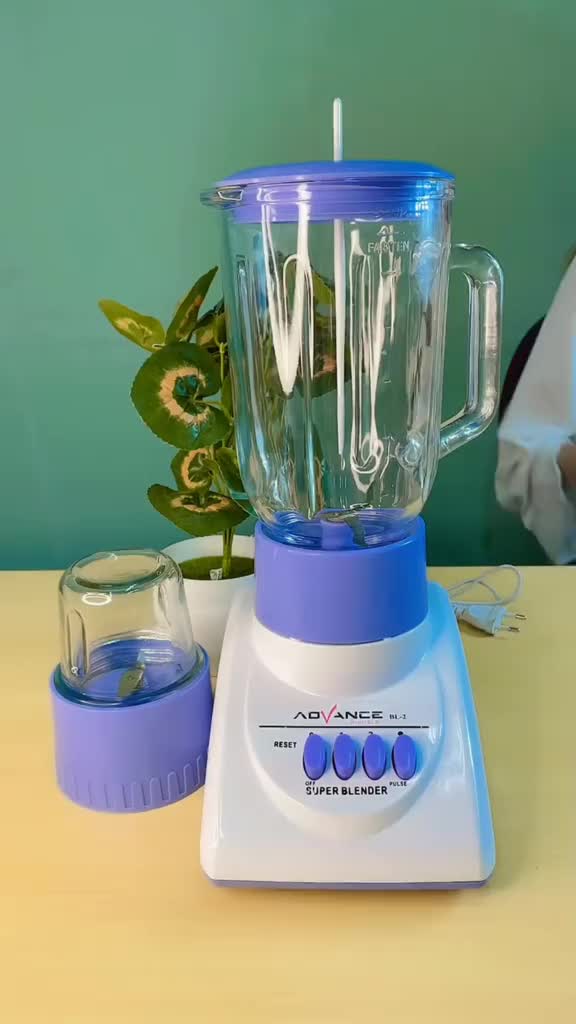 Blender Serba guna Advance BL2 Blender multifungsi tabung kaca 1.5L blender ice crusher buah dan bumbu dapur tahan karat