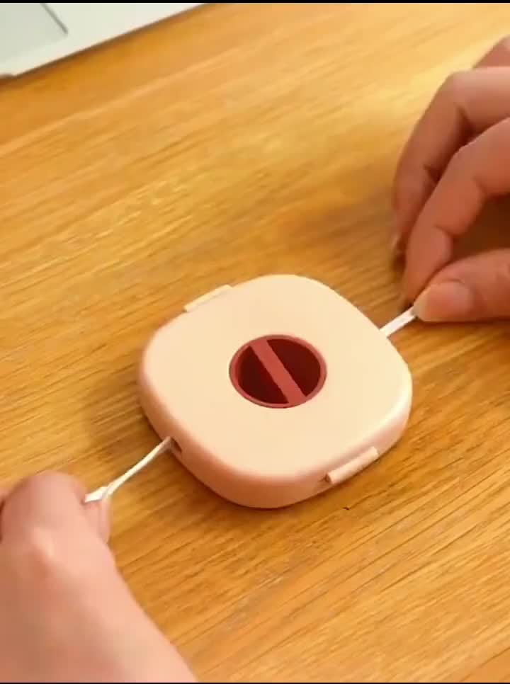 Kotak penyimpanan kabel data headset mini/Portable cable data rotating