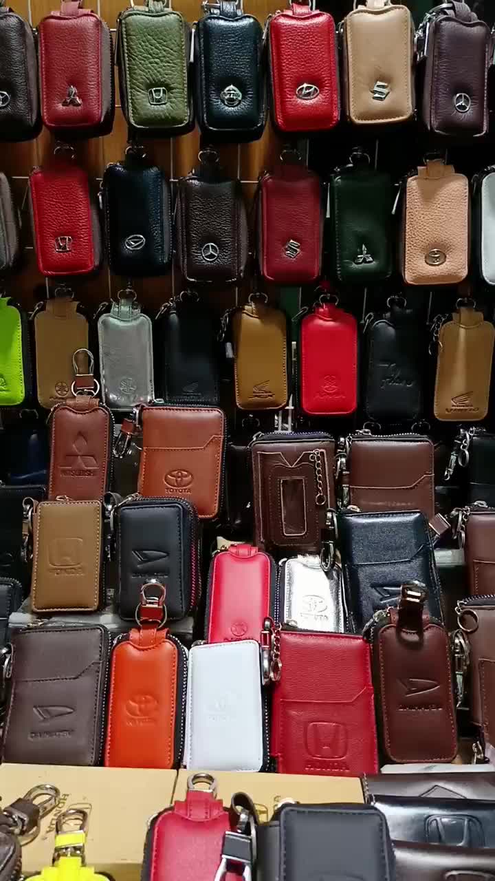 Dompet kunci remote keyless mobil daihatsu toyota honda suzuki mitsubishi  nissan hyundai kulit asli dompet stnk