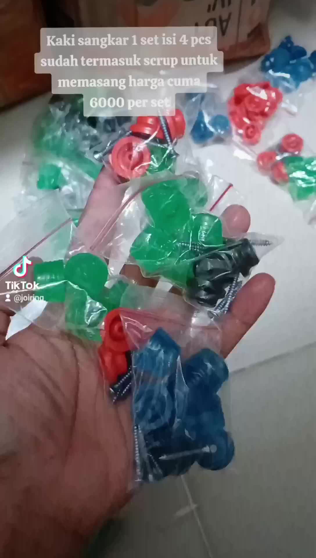 Kaki karet sangkar kotak | Kaki sangkar burung | kaki karet Kandang burung 1 set isi 4pcs sudah termasuk baut untuk memasang