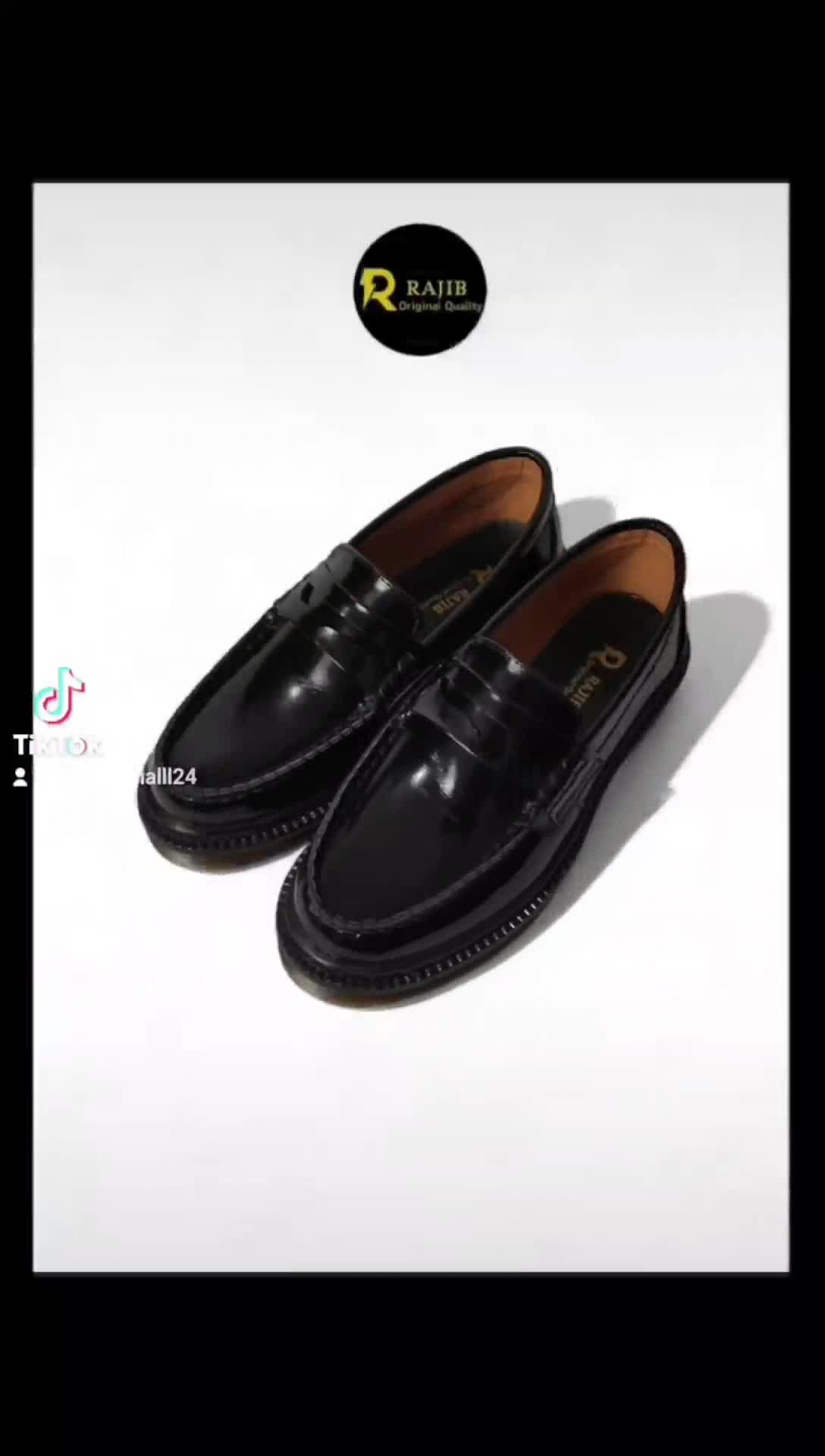 RAJIB | Sepatu Pria fanny loafer Glossy kulit asli