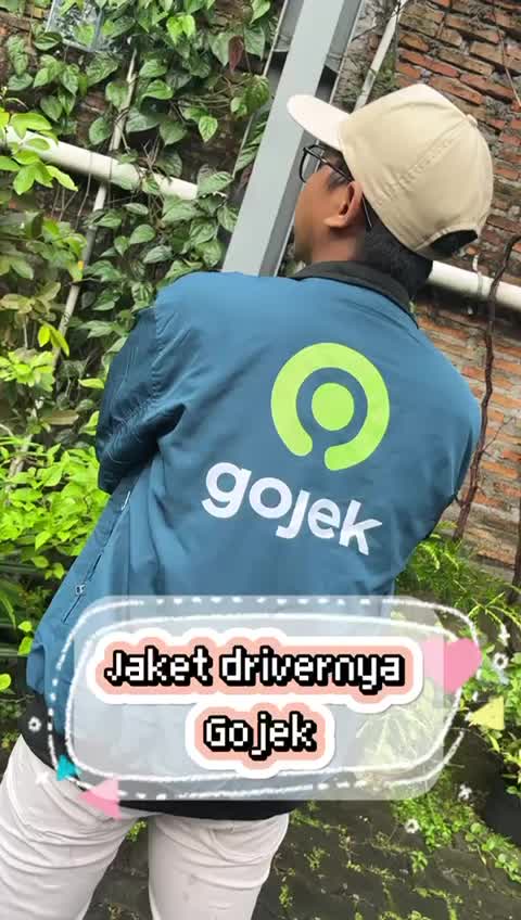 JAKET DRIVER GOJEKK PRIA WANITA TERBARU / JAKET DRIVER PARASUT KEREN / JAKET DRIVER BOLAK BALIK Hitam Kantong