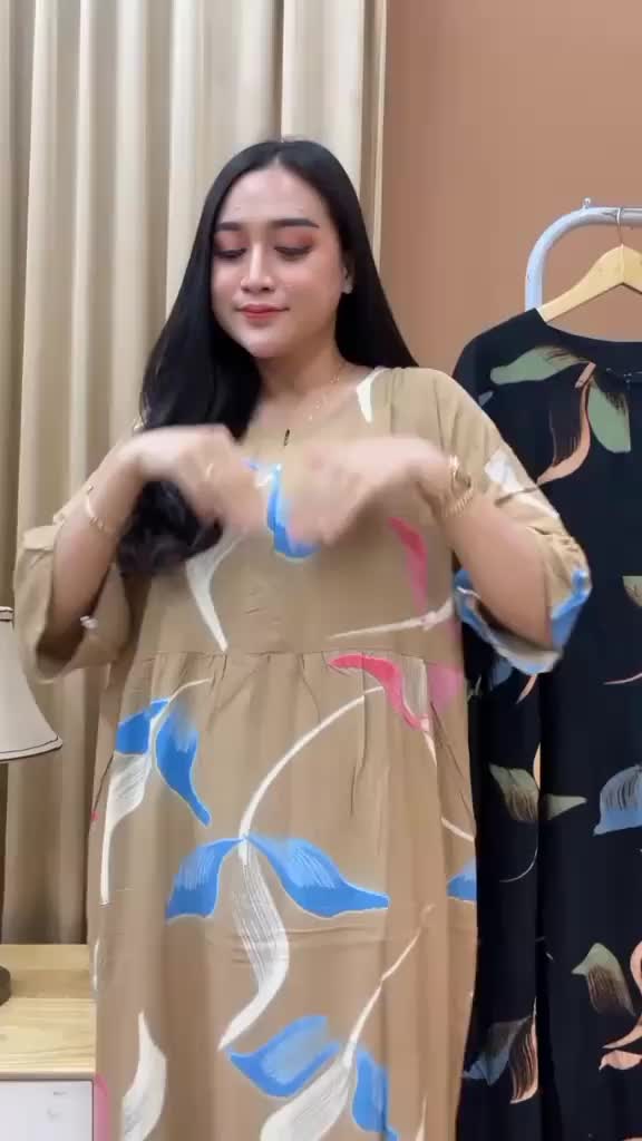 DASTER SUPER JUMBO LD 140CM ADEM DAN NYAMAN BUSUI MOTIF TULIP Rayon
