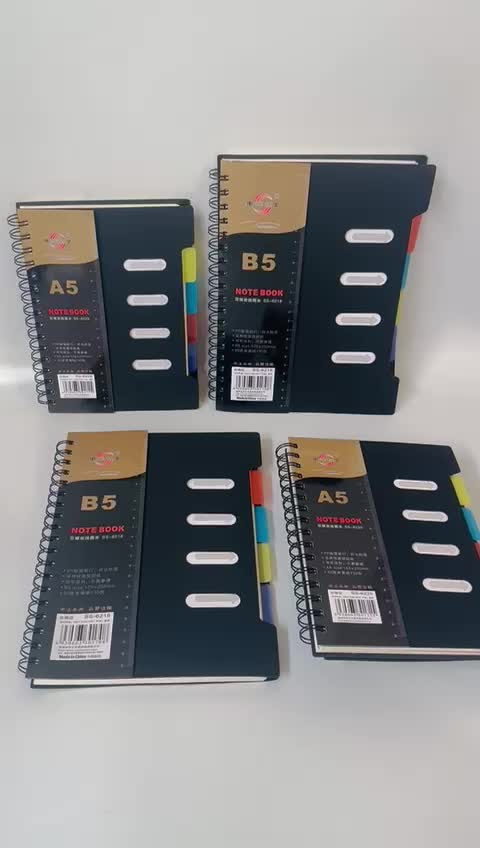 Buku Agenda Spiral Ring Cover Hitam Buku Catatan B5 Buku Agenda B6 Spiral Ring Cover Black A5 Notebook A6 Buku Diary.