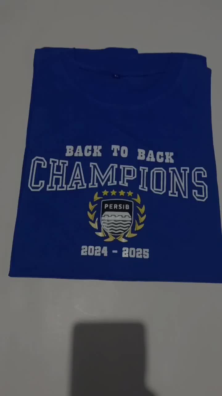 kaos persib distro bintang 3 putih  Biru persibday one blue Pria Wanita Nyaman Uniseks Katun Crew Neck Slim-fitting Hitam Putih baju viking baju bobotoh getih sunda we re supporter kaos persib distro sablon plastisol Combed Oblong Atasan Polos Tebal baju