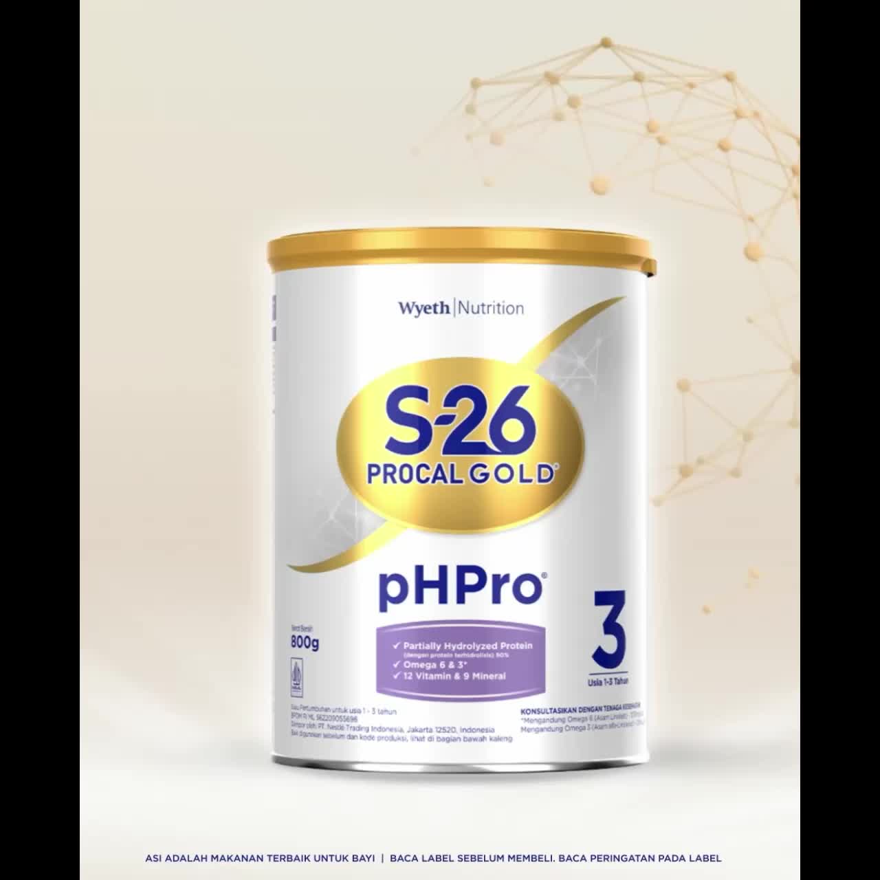 S-26 PROCAL GOLD pHPro 3 800g Susu Bubuk Formula Lanjutan
