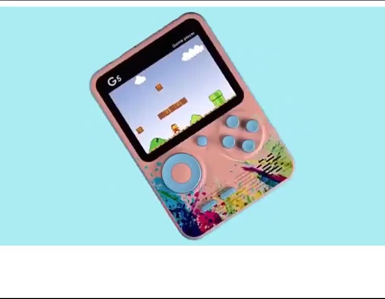 【Garansi 1 tahun】GG-electronic Konsol Game Genggam Retro G5 Dengan 500 Game Klasik Layar 3,0 Inci Gamepad Portabel Macaron Color 2 Pemain/Gamepad Game Boy Baterai Isi Ulang