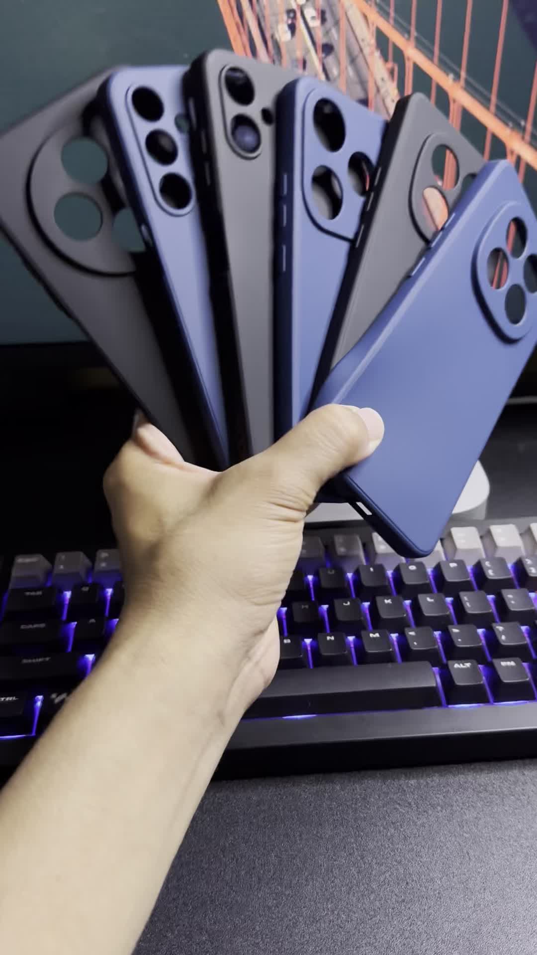 Case SAMS*NG A24 A14 A34 A54 A13 5G A04s A53 5G A52 A52s A72 A33 5G M34 5G M54 5G Casing Softcase Silikon Liquid Biru Hitam