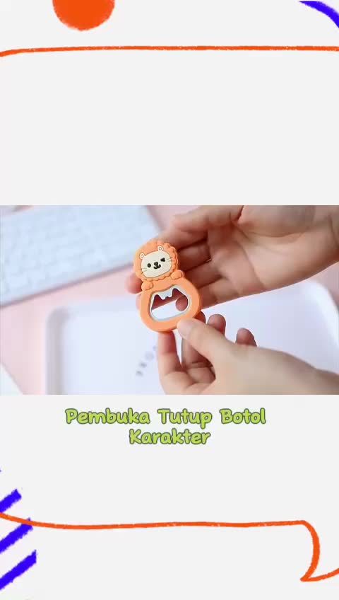 Pembuka Tutup Botol Magnet Karakter Bottle Opener Hiasan Kulkas Lucu