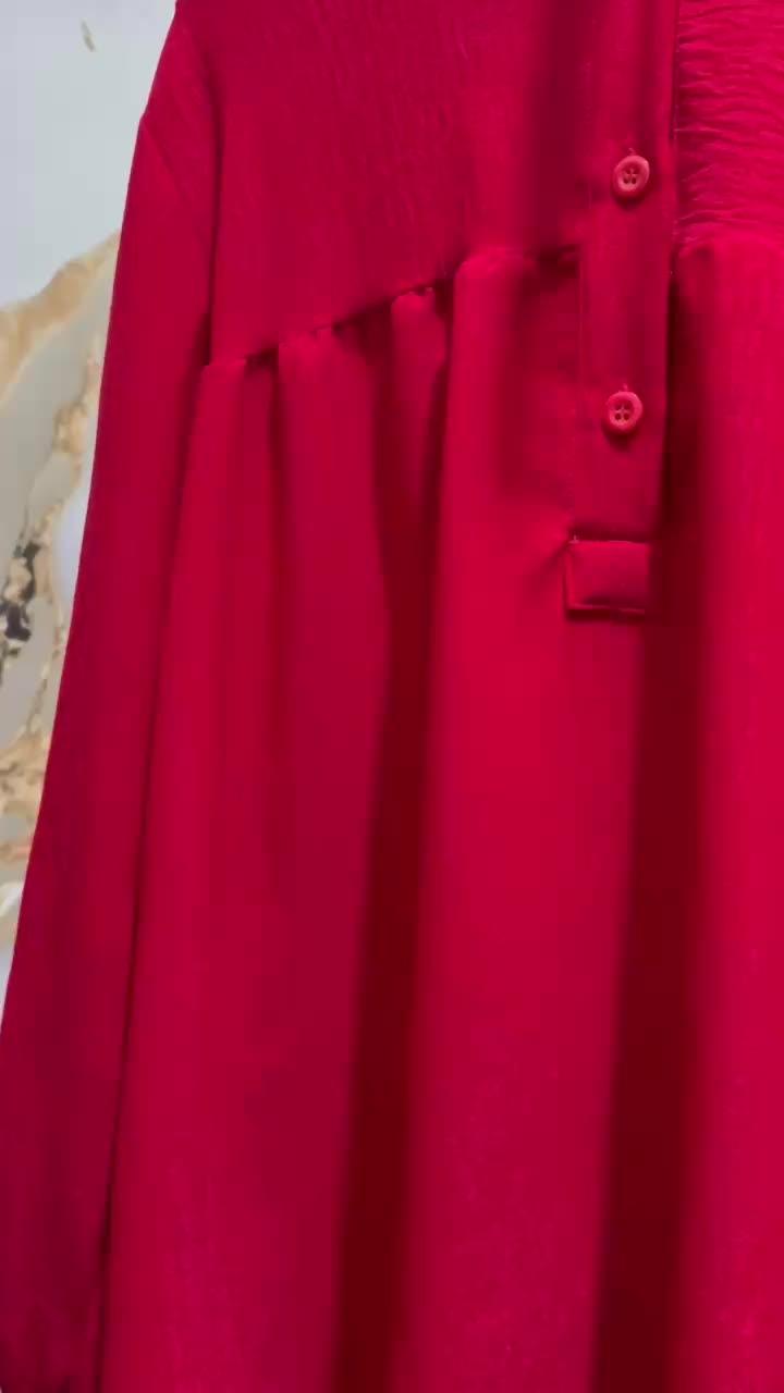 Blus Merah Wanita Lengan Panjang Desain Khas Hari Kemerdekaan Atasan Oversize Dewasa Baju Nyaman Santai Motif Hijau Keren Variasi