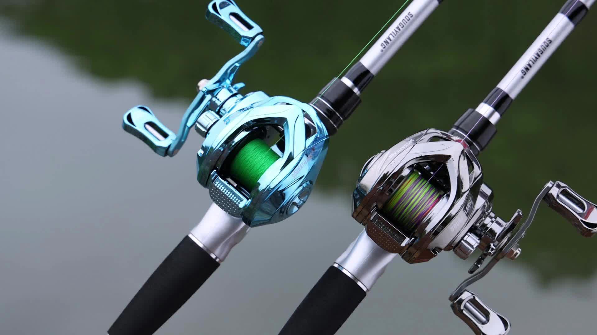 Sougayilang produk baru BC Baitcasting Reel rem magnetik 7.2:1 High Speed reel pancing For Wild Fishing Max Drag 10kg Metal spool