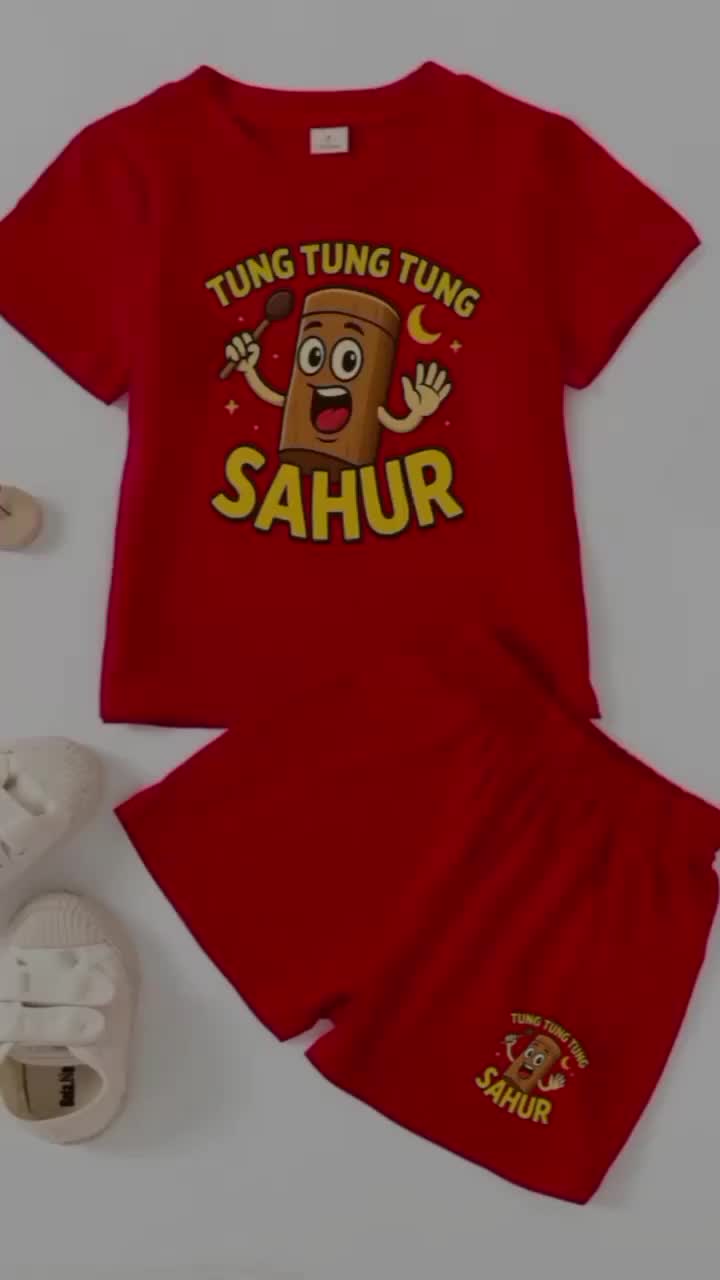 SETELAN KAOS CELANA ANAK LAKI-LAKI PEREMPUAN MOTIF TUNG TUNG SAHUR Fashion