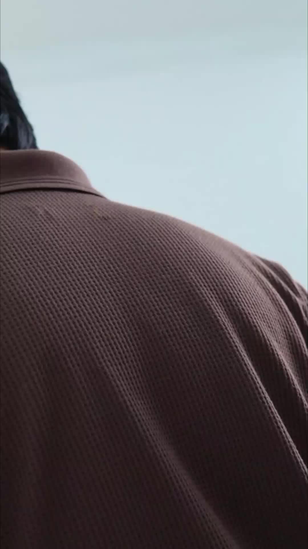 BROGUY Kaos Polo Shirt Pria Waffle Kancing Kerah Pendek