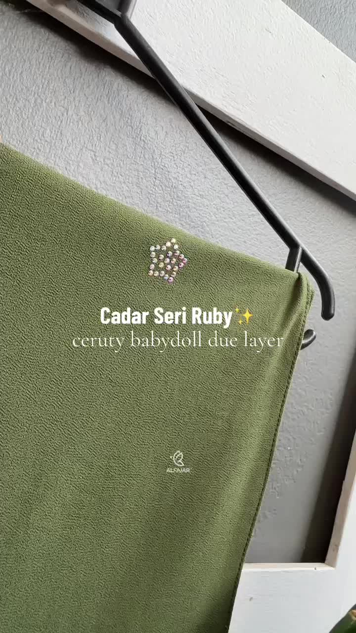 Alfajar - Cadar Tali Dua Layer RUBY Bahan Ceruty Babydoll Premium Kristal Swarosky