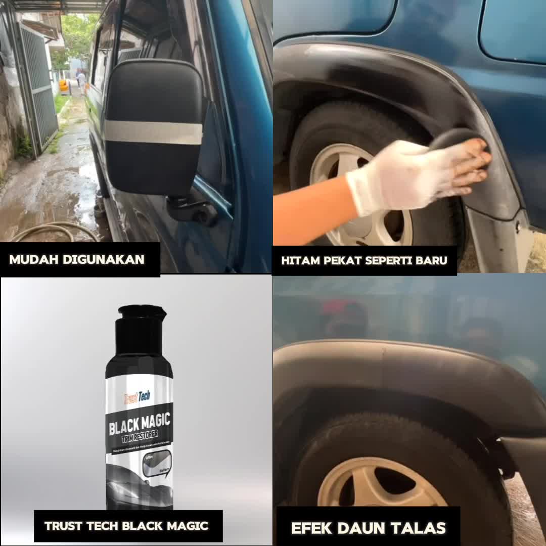TrustTech Black Magic Trim Restorer Penghitam Body Motor mobil 100ml Kendaraan