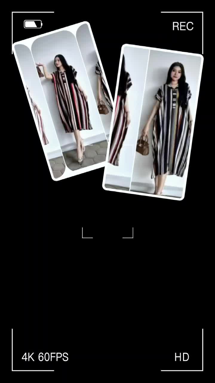 Inara Baju Tidur Wanita Daster Dress Salur Kancing 3 Busui Piyama Dewasa Panjang Motif Cantik Ibu Menyusui Nyaman