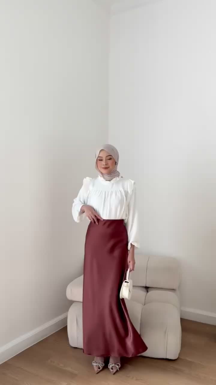 Lunar Mermaid Skirt - Mermaid Skirt - Rok Flare Wanita - Rok Mermaid Basic Polos - Mermaid Maxi Skirt Rok Panjang Wanita