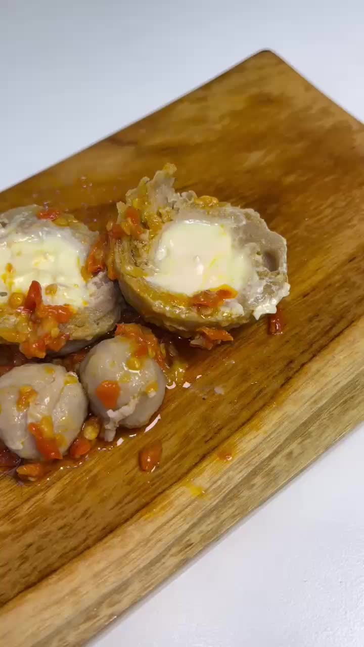 BASO DAGING KEJU CROTT ICIP ICIP SAMBAL TAICHAN Makanan Bakso Sapi Sambal Food