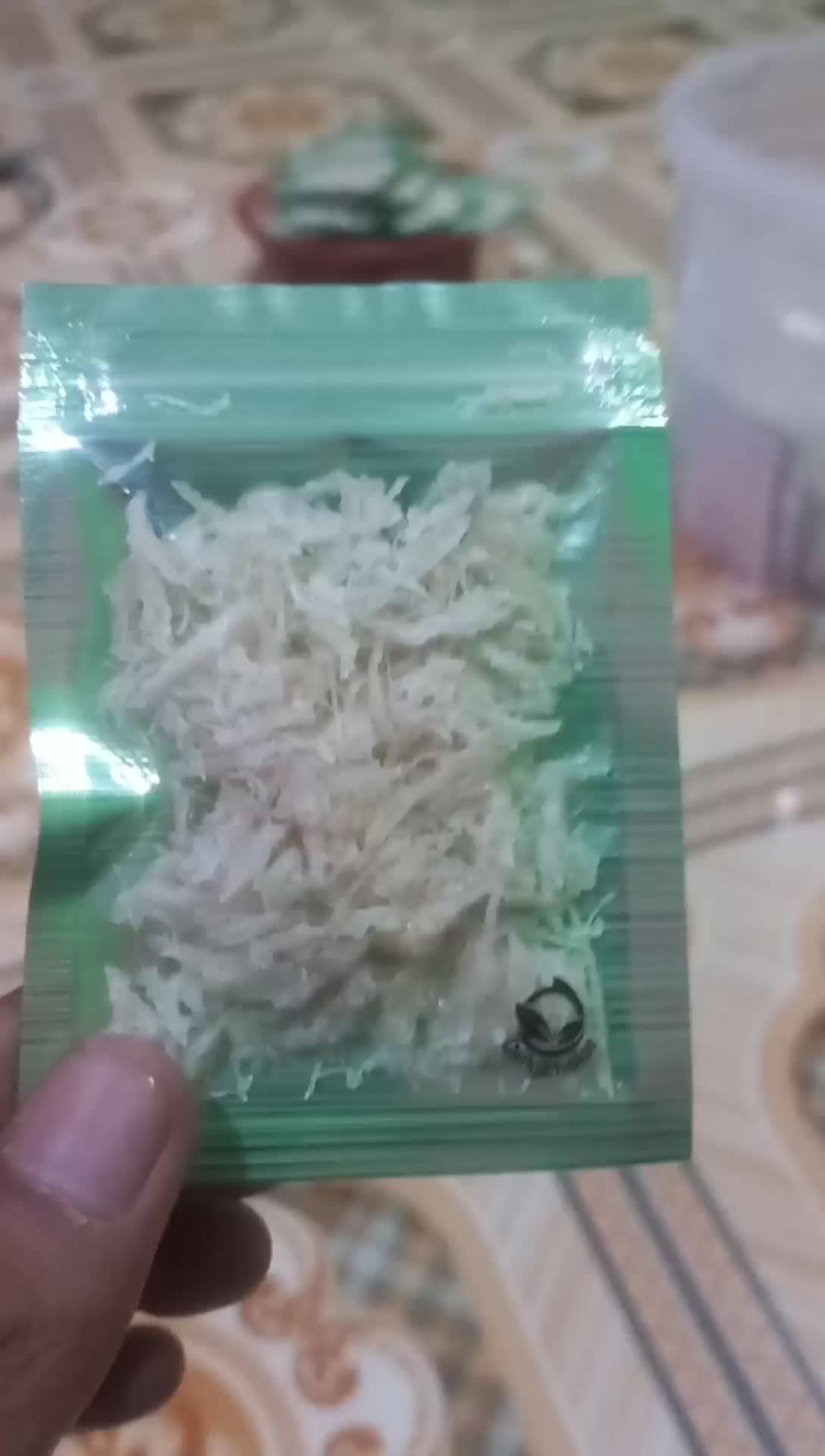 HANCURAN SARANG WALET LEMBUT PUTIH BERSIH || 5gr ASLI ALAMI 100% TANPA KIMIA
