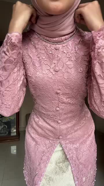 Kebaya Encim Kancing | Kebaya Wisuda Modern | Kebaya Lamaran Brokat Pesta Dress Panjang