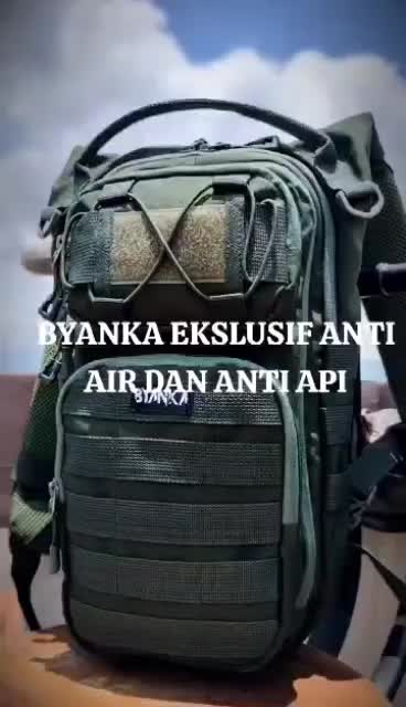 BYANKA Tas Ransel Tactical Army Pria Wanita Waterproof anti api Olahraga watterproof very good pink tua backpack sekolah simply tas webing hitam