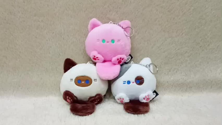 Gantungan Kunci Kucing Bulat  , Gantungan Kunci Boneka Kucing Bulat gantungan keychain keychain  bag