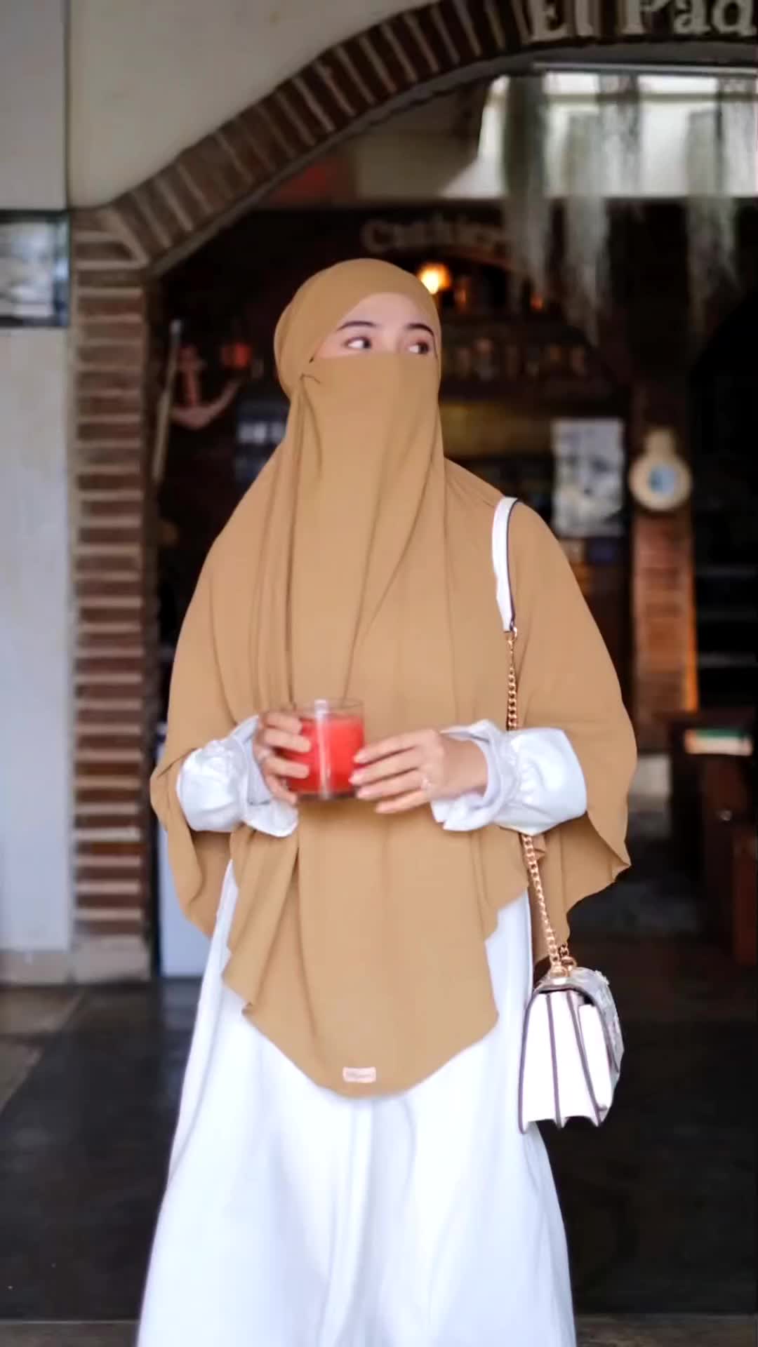 French Khimar Crinkle DEWASA Reguler Cantik Instan