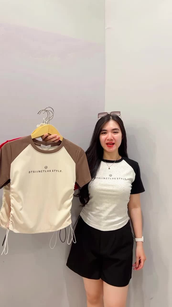 2131-1 - 2131-2  - 2131-3 - 2131-5 ATASAN KAOS SERUT IMPORT WANITA || KAOS IMPORT KOMBINASI WANITA / KAOS SERUT SAMPING