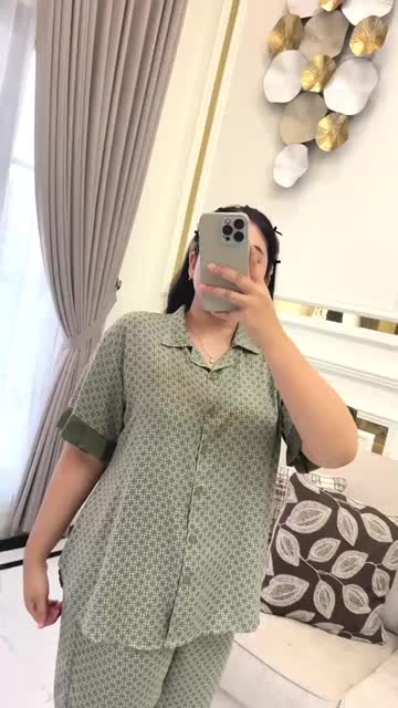 Setelan Panjang/Pendek / New Sleep Baju Dewasa Wanita Celana Atasan Katun Rayon Motif