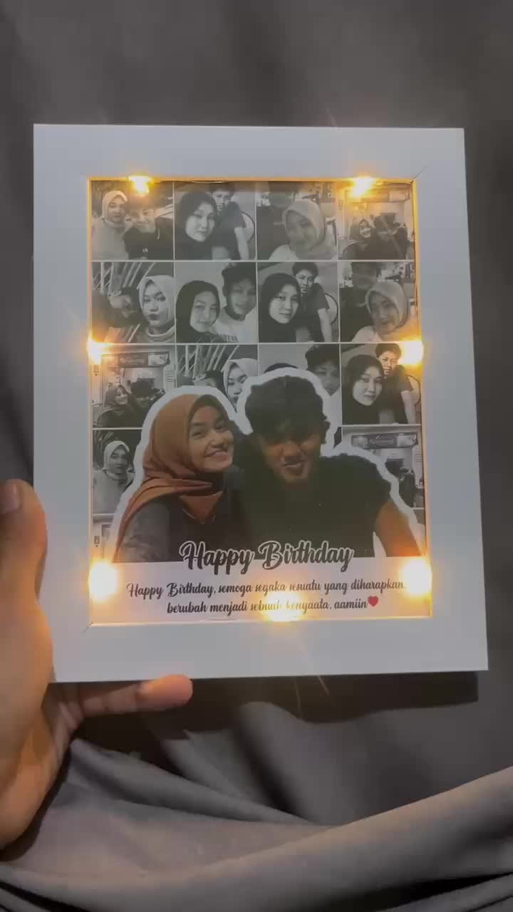 Custom Kado Unik Bingkai Gift Polaroid Hadiah Ulang Tahun Cowok cewe | Anniversary | Pernikahan | Kado Bestie | Bingkai Couple