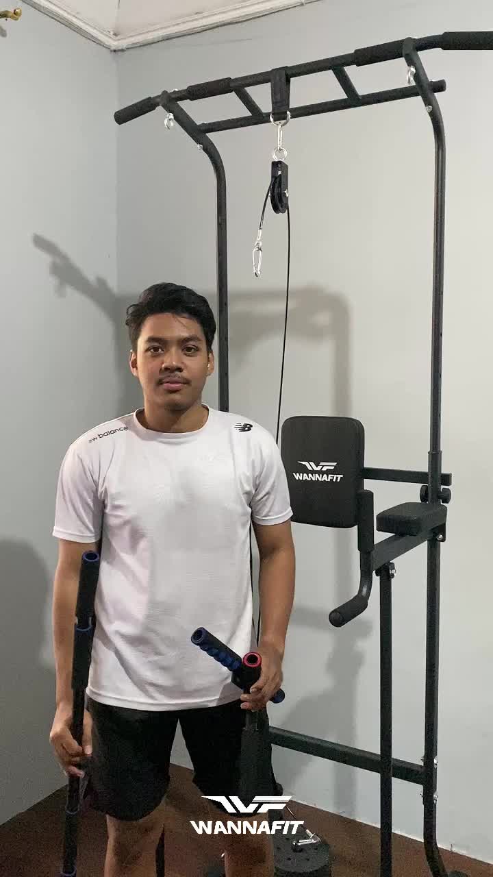 WANNAFIT Handle Pull Down Bar | Fitness Grip Cable Attachment Lat Pulldown Row | Aksesoris Gym & Fitness