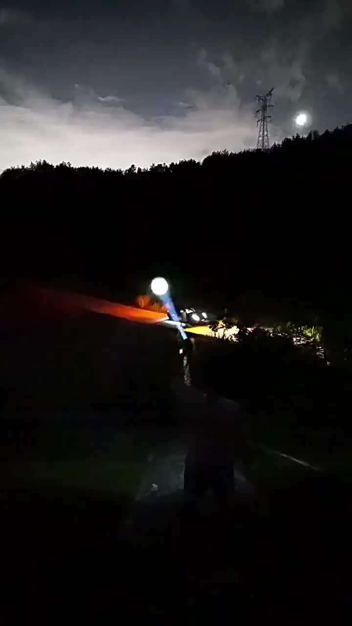 Senter LED Laser Putih Daya Super Tinggi - Zoom Adjustable, Tampilan Baterai Digital, USB Type-C Rechargeable, Baterai Tahan Lama untuk Camping & Outdoor Multifungsi