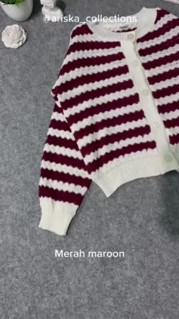 Cardigan Popcorn Blaster Outer Korean Style/Atasan Wanita  Rajut Populer Knitwear korea outfit vintage knitwear