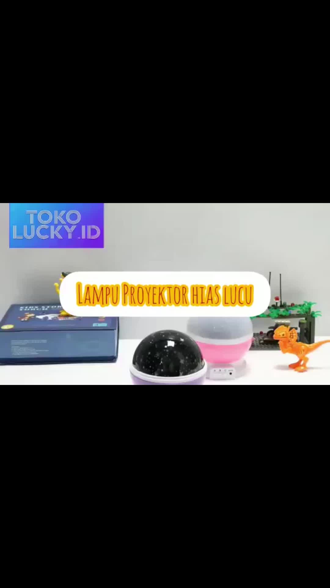 Lampu LED Kamar Tidur Aesthetic Proyektor Galaxy Langit Bulan Bintang 360 Rotasi 8 Mode