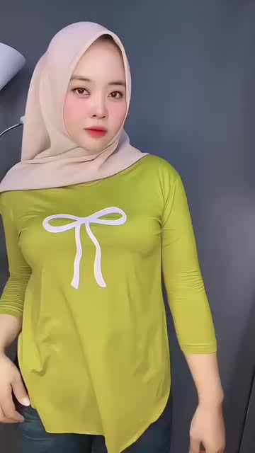 Kaos Oversize Pita Lengan 7/8 | Atasan Wanita Kekinian | Bow