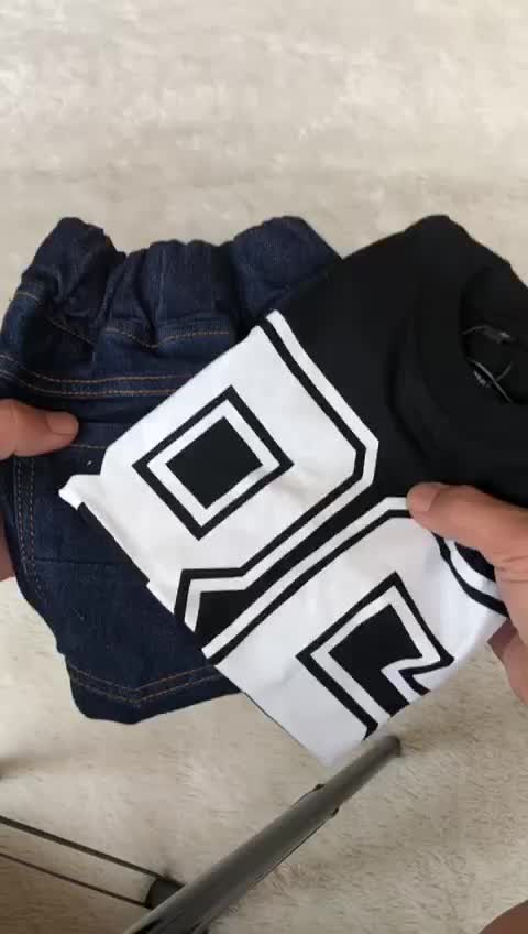 Setelan Baju dan Celana Jeans Pendek Denim Anak Laki laki Usia 4-15 Tahun - Fashion Anak