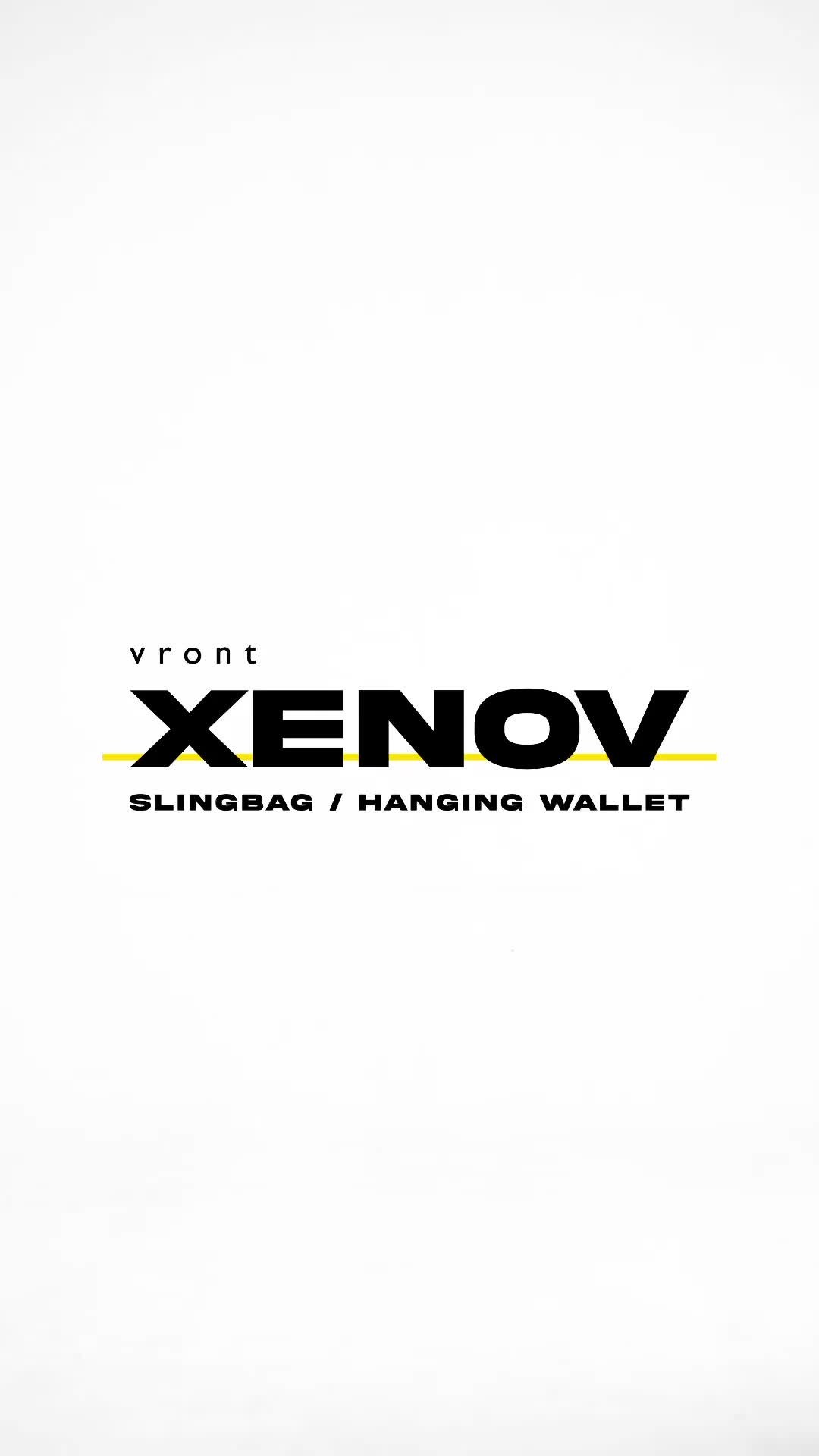 VRONT Xenov Hanging Wallet Slingbag Tas Selempang Hitam Pouch Dompet HP dan Uang Tas Leher Gantung Pria Cowok