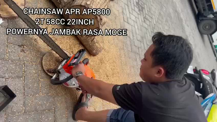Senso 16inch chainsaw XAPR chain saw mesin gergaji kayu 2tak 52cc garansi APR ap1800