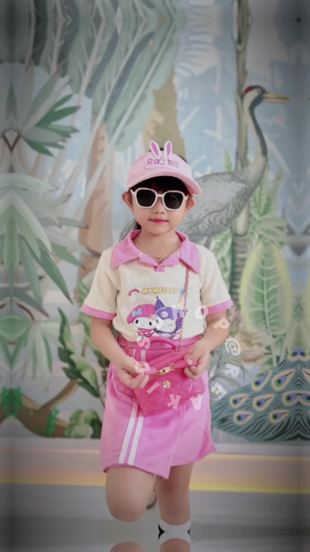 Setelan Baju Kuromi Dan Rok Pendek Anak Korean Style Untuk Usia 1-5 Tahun Top Fashion Anak-Anak Motif Perempuan Parsel Pink