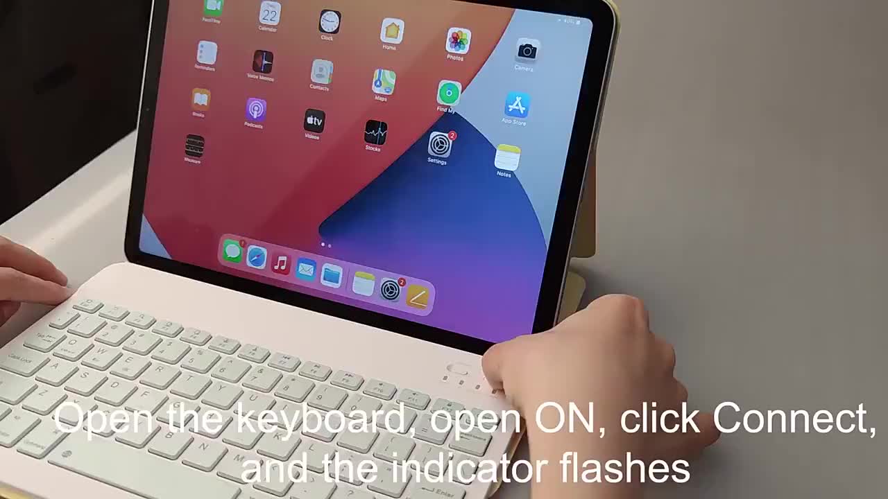 10 inch Wireless Bluetooth Keyboard Touch keyboard Lightweight Button Computer Mouse Red Smart